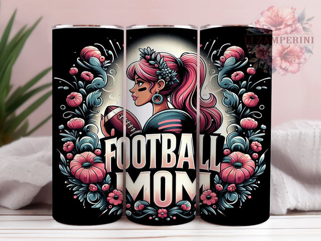 Football Mom 20oz Tumbler Wrap PNG, Football Tumbler Png, Straight & Tapered Tumbler Wrap, Instant Digital Download Sublimation Li Zamperini 