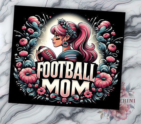 Football Mom 20oz Tumbler Wrap PNG, Football Tumbler Png, Straight & Tapered Tumbler Wrap, Instant Digital Download Sublimation Li Zamperini 