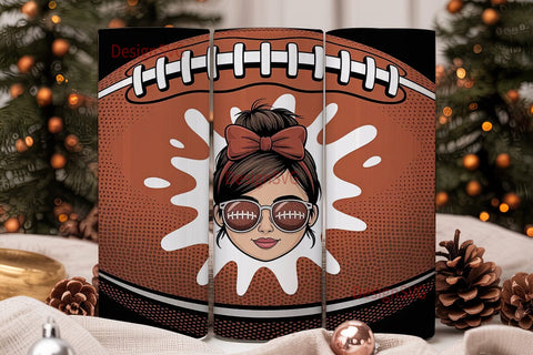 Football Mom 20oz Tumbler Wrap Sublimation DesignSVG 