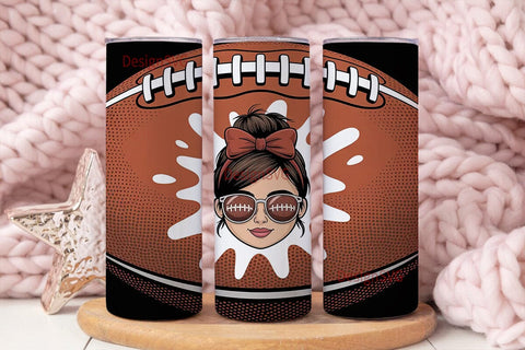 Football Mom 20oz Tumbler Wrap Sublimation DesignSVG 