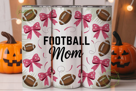 Football Mom 20oz Tumbler Wrap Sublimation PixelChick 