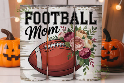 Football Mom 20oz Tumbler Wrap Sublimation PixelChick 