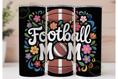 Football Mom 20oz Tumbler Wrap Sublimation PixelChick 