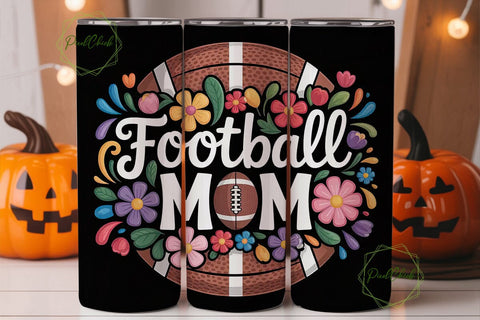 Football Mom 20oz Tumbler Wrap Sublimation PixelChick 