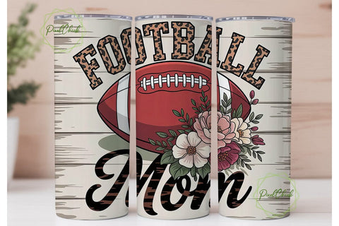 Football Mom 20oz Tumbler Wrap Sublimation PixelChick 