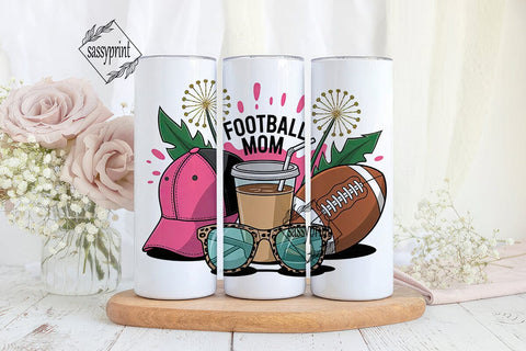 Football Mom 20oz Tumbler Wrap Sublimation sassyprint 