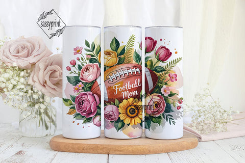 Football Mom 20oz Tumbler Wrap Sublimation sassyprint 