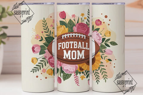 Football Mom 20oz Tumbler Wrap Sublimation sassyprint 