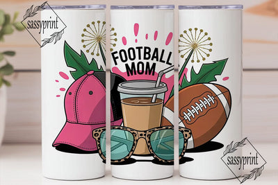 Football Mom 20oz Tumbler Wrap Sublimation sassyprint 