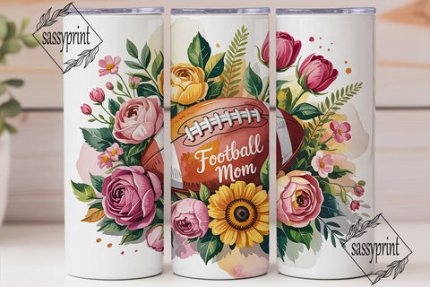 Football Mom 20oz Tumbler Wrap Sublimation sassyprint 