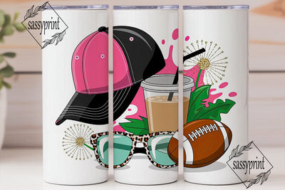 Football Mom 20oz Tumbler Wrap Sublimation sassyprint 