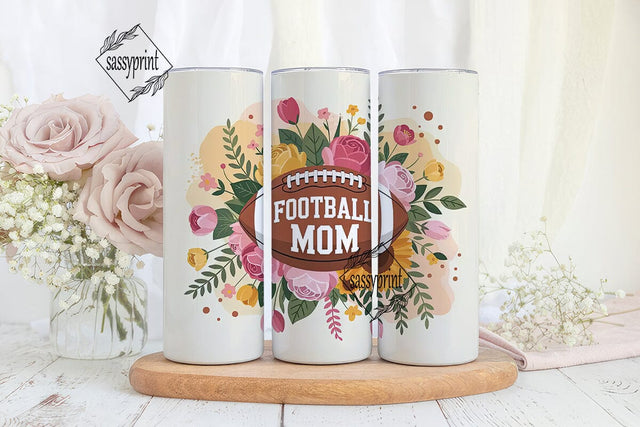 Football Mom 20oz Tumbler Wrap Sublimation sassyprint 