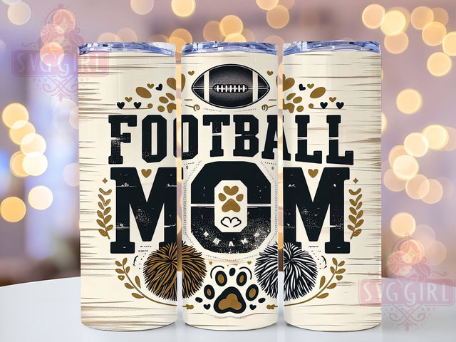 Football Mom, Cheer Mom, Tumbler Wrap, 20 oz Tumbler, PNG Sublimation, Sports Mom, Game Day, Cheerleading Wrap Sublimation SvggirlplusArt 