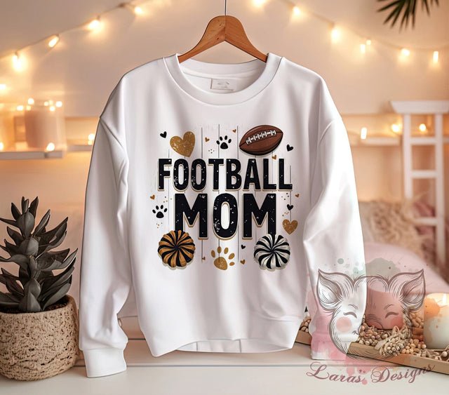 Football Mom, Cheerleader PNG, Sports Mom, Football Graphics, Game Day, Cheer Mom, Athletic Download, Team Spirit Sublimation Lara' s Designs 