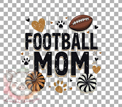 Football Mom, Cheerleader PNG, Sports Mom, Football Graphics, Game Day, Cheer Mom, Athletic Download, Team Spirit Sublimation Lara' s Designs 