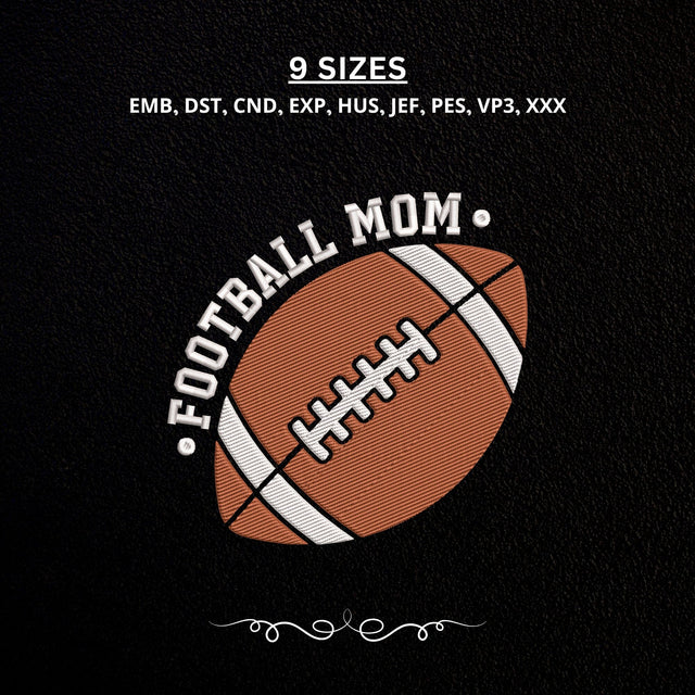 Football Mom Embroidery Design – Football Mama Sports Mom Game Day Machine Embroidery File Embroidery/Applique DESIGNS PatternFeed8 
