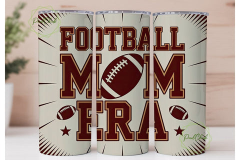 Football Mom Era 20oz Tumbler Wrap Sublimation PixelChick 