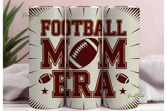Football Mom Era 20oz Tumbler Wrap Sublimation PixelChick 