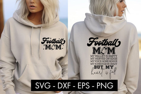 Football Mom My Wallet Is Empty SVG Cut File PNG SVG Freeling Design House 