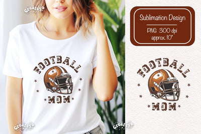 Football mom Retro American Football PNG sublimation t-shirt design Football Helmet clipart Sublimation Createya Design 