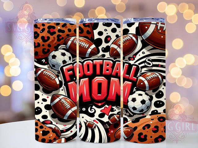 Football Mom, Retro Sports, Tumbler Wrap, 20oz Tumbler, Sublimation Design, Sports Mom Gift, Football Lover Gift Sublimation SvggirlplusArt 