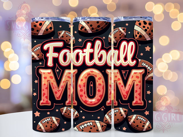 Football Mom, Retro Sports, Tumbler Wrap, 20oz Tumbler, Sublimation Design, Sports Mom Gift, Football Lover Gift Sublimation SvggirlplusArt 