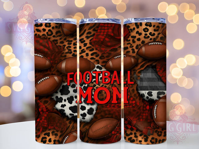 Football Mom, Retro Sports, Tumbler Wrap, 20oz Tumbler, Sublimation Design, Sports Mom Gift, Football Lover Gift Sublimation SvggirlplusArt 