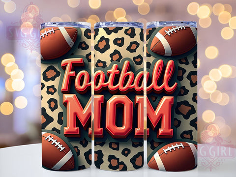 Football Mom, Retro Sports, Tumbler Wrap, 20oz Tumbler, Sublimation Design, Sports Mom Gift, Football Lover Gift Sublimation SvggirlplusArt 