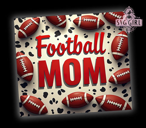 Football Mom, Retro Sports, Tumbler Wrap, 20oz Tumbler, Sublimation Design, Sports Mom Gift, Football Lover Gift Sublimation SvggirlplusArt 