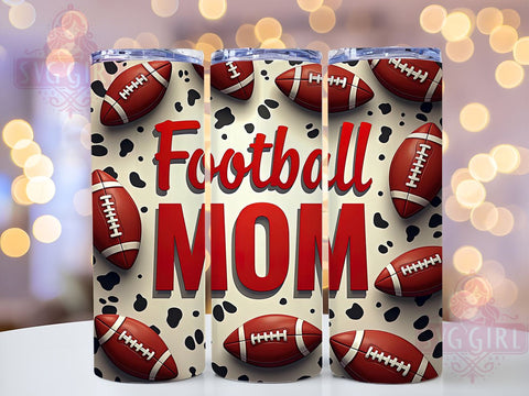 Football Mom, Retro Sports, Tumbler Wrap, 20oz Tumbler, Sublimation Design, Sports Mom Gift, Football Lover Gift Sublimation SvggirlplusArt 