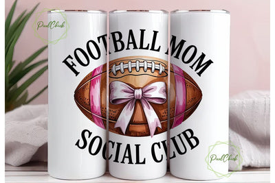 Football Mom Social Club 20oz Tumbler Sublimation PixelChick 