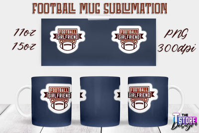Football Mug PNG Design | Football Mug 11oz 15oz PNG | Sports Mom PNG Sublimation The T Store Design 