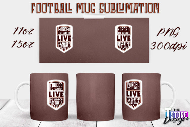 Football Mug PNG Design | Football Mug 11oz 15oz PNG | Sports Mom PNG Sublimation The T Store Design 