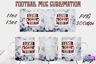 Football Mug PNG Design | Football Mug 11oz 15oz PNG | Sports Mom PNG Sublimation The T Store Design 