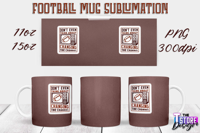 Football Mug PNG Design | Football Mug 11oz 15oz PNG | Sports Mom PNG Sublimation The T Store Design 