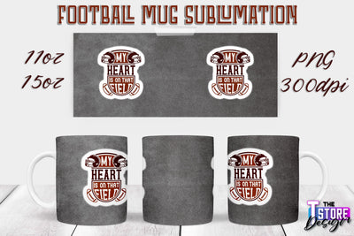 Football Mug PNG Design | Football Mug 11oz 15oz PNG | Sports Mom PNG Sublimation The T Store Design 
