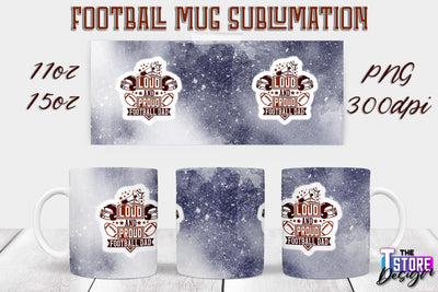 Football Mug PNG Design | Football Mug 11oz 15oz PNG | Sports Mom PNG Sublimation The T Store Design 