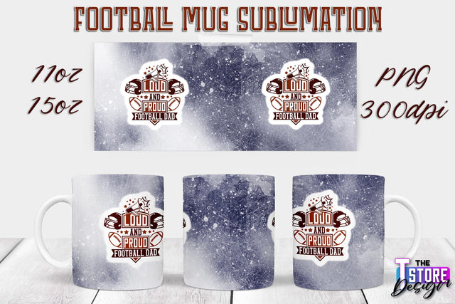 Football Mug PNG Design | Football Mug 11oz 15oz PNG | Sports Mom PNG Sublimation The T Store Design 