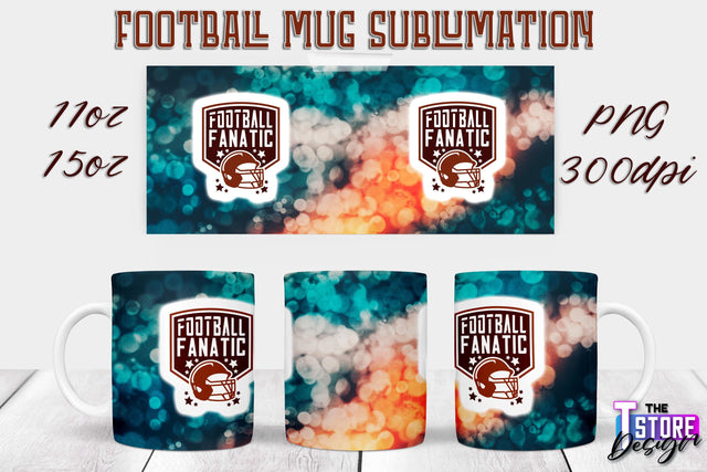 Football Mug PNG Design | Football Mug 11oz 15oz PNG | Sports Mom PNG Sublimation The T Store Design 