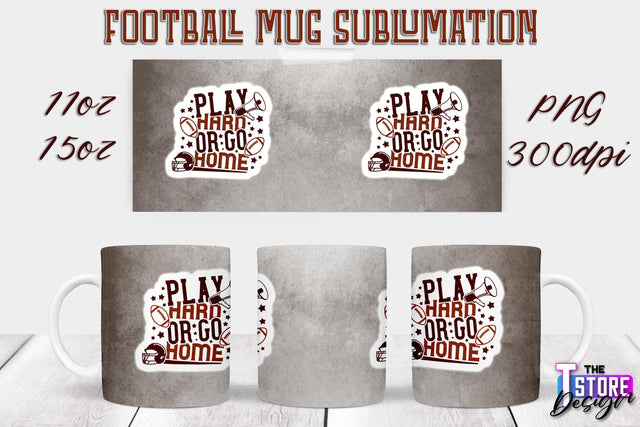 Football Mug PNG Design | Football Mug 11oz 15oz PNG | Sports Mom PNG Sublimation The T Store Design 