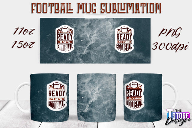 Football Mug PNG Design | Football Mug 11oz 15oz PNG | Sports Mom PNG Sublimation The T Store Design 