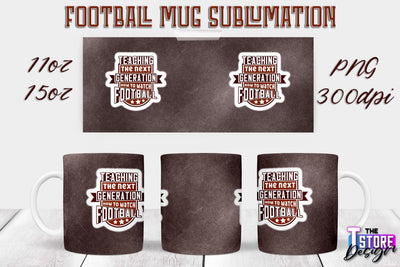 Football Mug PNG Design | Football Mug 11oz 15oz PNG | Sports Mom PNG Sublimation The T Store Design 