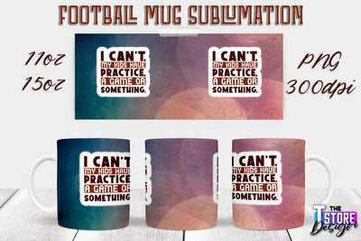 Football Mug PNG Design | Football Mug 11oz 15oz PNG | Sports Mom PNG Sublimation The T Store Design 