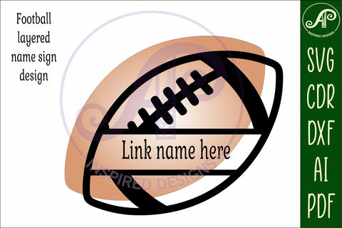 Football name wall art sign, SVG personalized SVG APInspireddesigns 