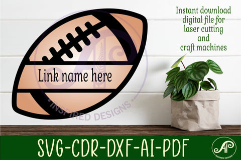 Football name wall art sign, SVG personalized SVG APInspireddesigns 