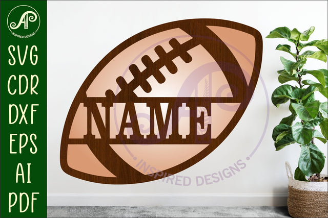 Football name wall art sign, SVG personalized SVG APInspireddesigns 