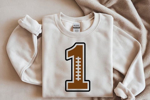 Football Number One Svg, First Birthday Svg, Football One Png, Football Mom SVG DesignDestine 
