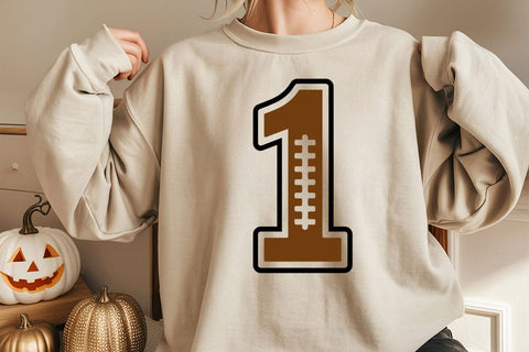 Football Number One Svg, First Birthday Svg, Football One Png, Football Mom SVG DesignDestine 