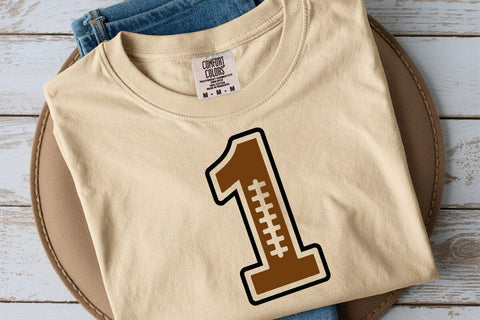 Football Number One Svg, First Birthday Svg, Football One Png, Football Mom SVG DesignDestine 