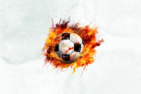 Football on Fire Sublimation Design Bundle Sublimation Designangry 